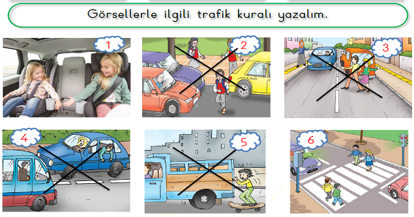 1. Sınıf Hayat Bilgisi Trafik Kuralları Etkinliği
