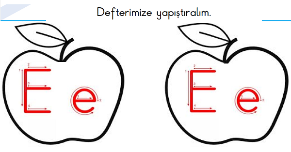 1. Sınıf İlk Okuma Yazma E-e Sesi Fasikül ve Etkinlikleri