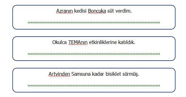 3. Sınıf Türkçe Noktalama İşaretleri (Kesme İşareti) Etkinliği 3