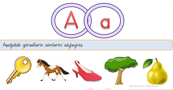 1. Sınıf İlk Okuma Yazma (A-a) Sesi Etkinliği
