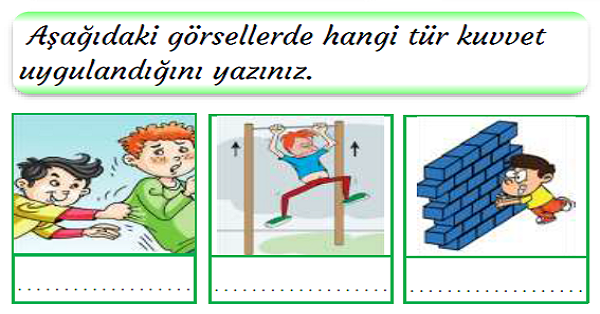 3. Sınıf Fen Bilimleri İtme ve Çekme Kuvveti Etkinlikleri