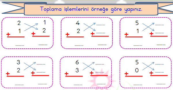 1. Sınıf Matematik Toplama İşlemi Yer Değiştirme-1