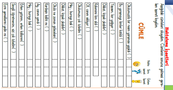 1. Sınıf Noktalama İşaretleri-3
