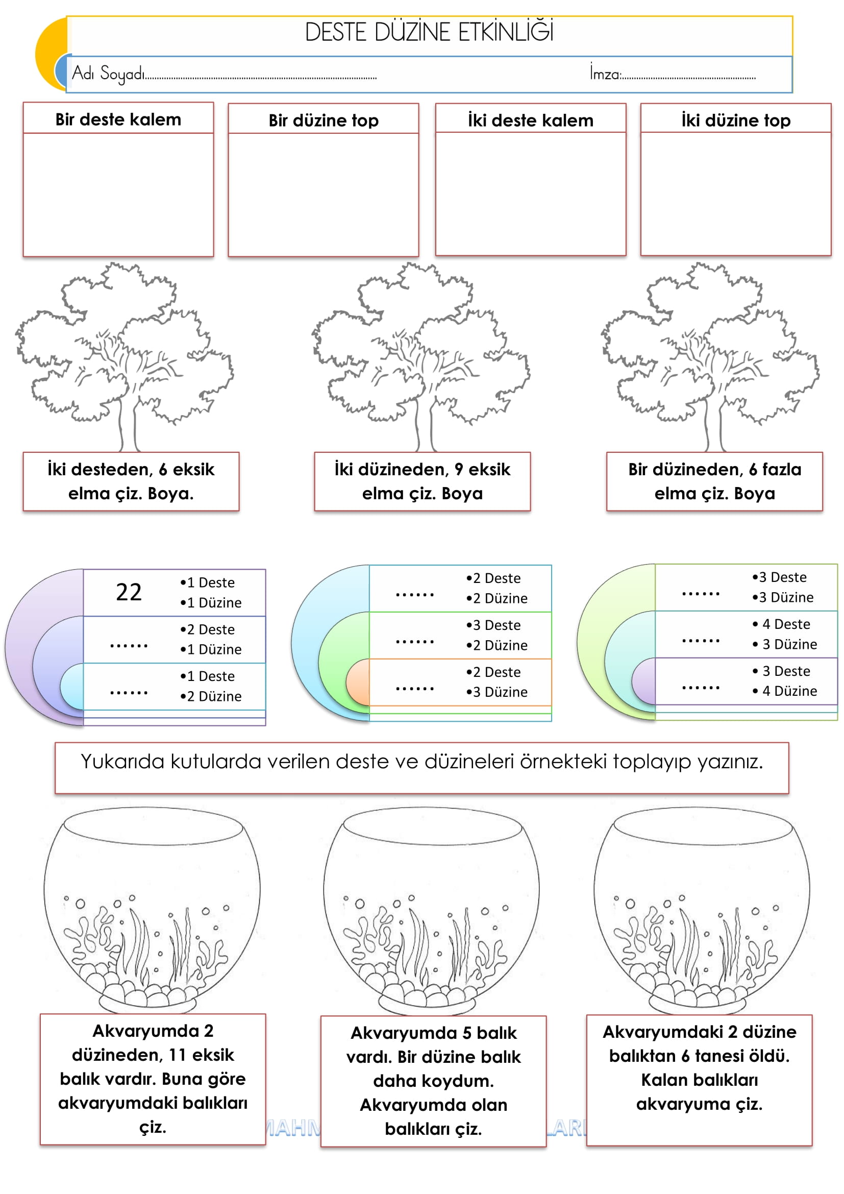 2. Sınıf - Matematik - Deste Düzine Etkinliği-2