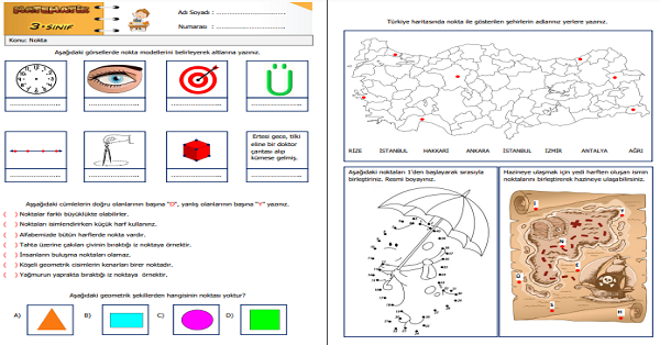 3. Sınıf Matematik Nokta Etkinliği 1