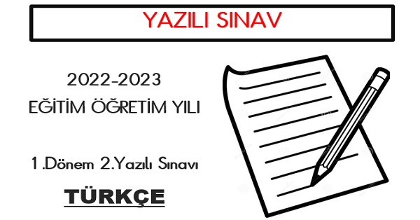 4. Sınıf Türkçe 1.Dönem 2.Yazılı Sınavı