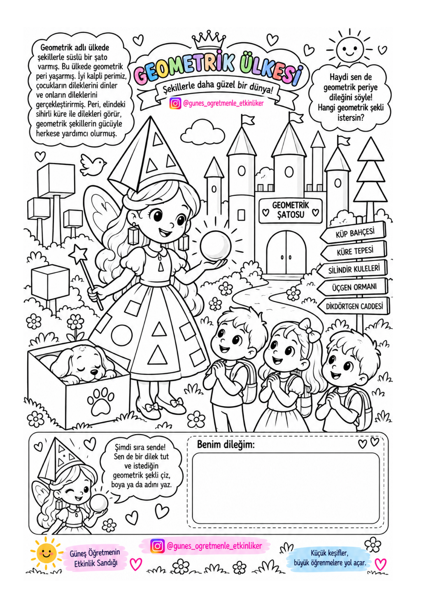 2. Sınıf Matematik Geometrik Cisimler Boyama Çalışması