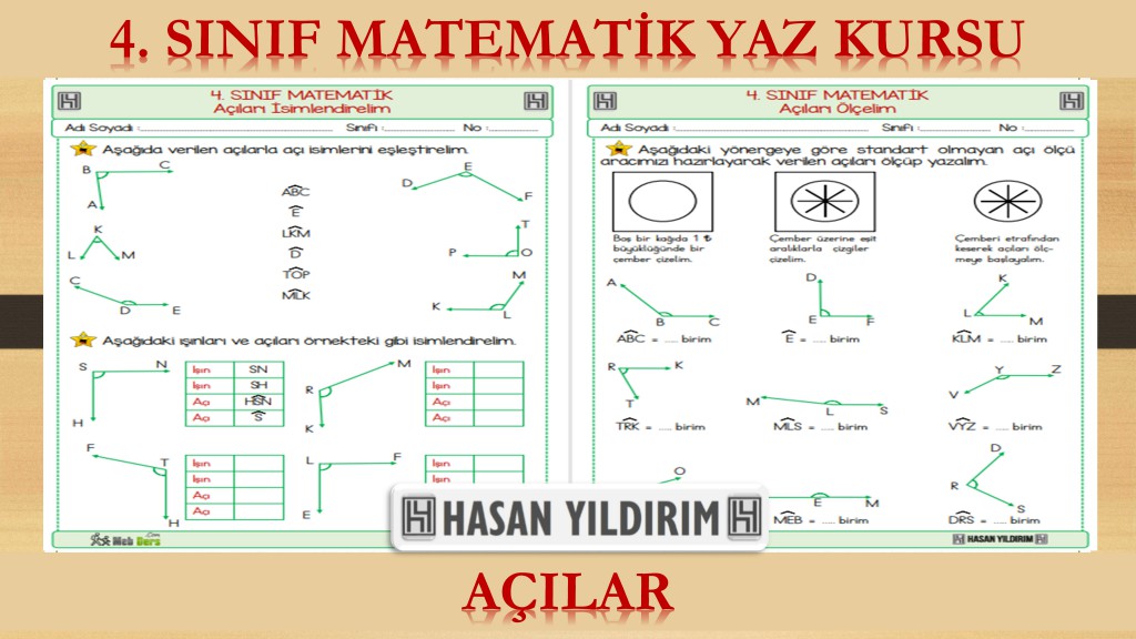4. Sınıf Matematik Yaz Kursu - Açılar (4. Sınıfa Hazırlık)