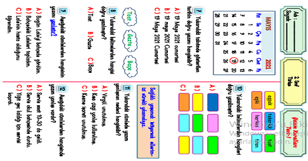 2. Sınıf Türkçe Yazım Kuralları Test