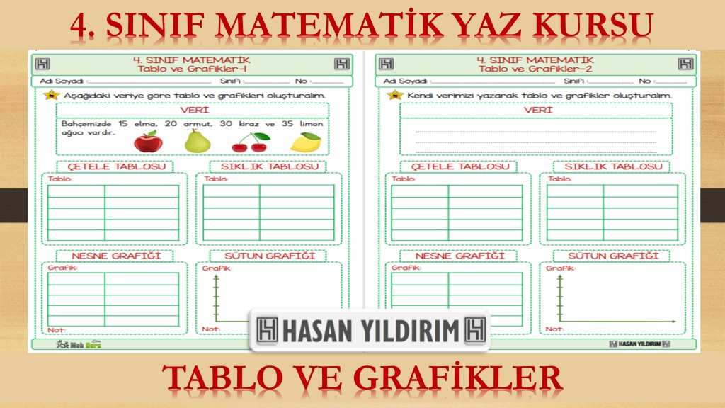 4. Sınıf Matematik Yaz Kursu - Tablo ve Grafikler (4. Sınıfa Hazırlık)