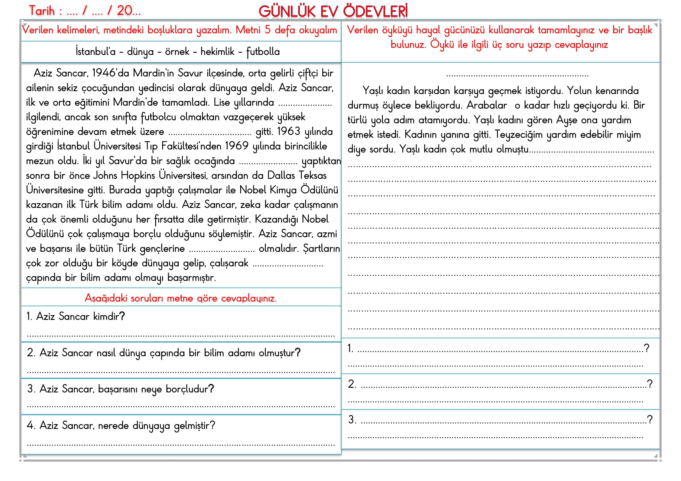 2. Sınıf 05 Mayıs 2025 Günlük Ev Ödevi