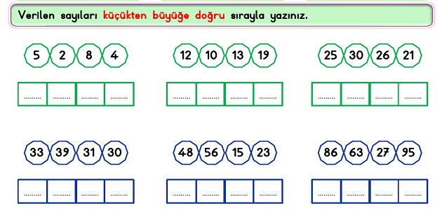 2. Sınıf Matematik Doğal Sayılar-Karşılaştırma Etkinliği-6