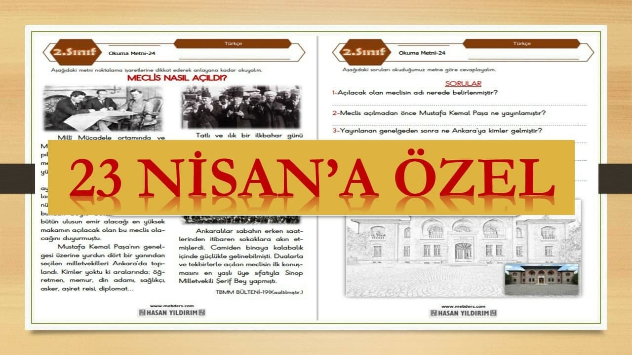 2. Sınıf Türkçe Okuma Metni-24 (Meclis Nasıl Açıldı?)