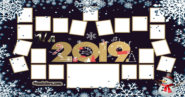 1A Sınıfı için 2019 Yeni Yıl Temalı Fotoğraflı Afiş (21 öğrencilik)