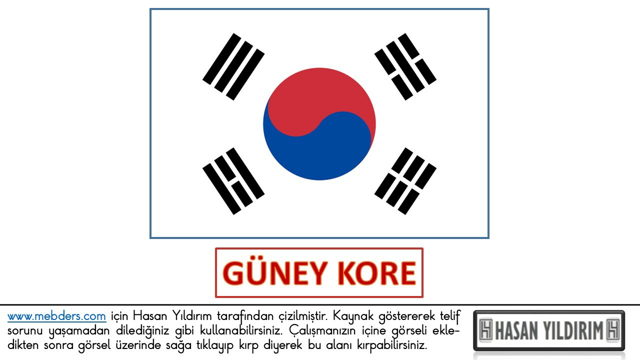 Güney Kore Bayrağı PNG