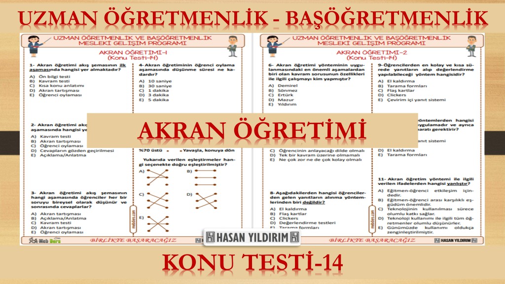 Akran Öğretimi (Konu Testi-14)