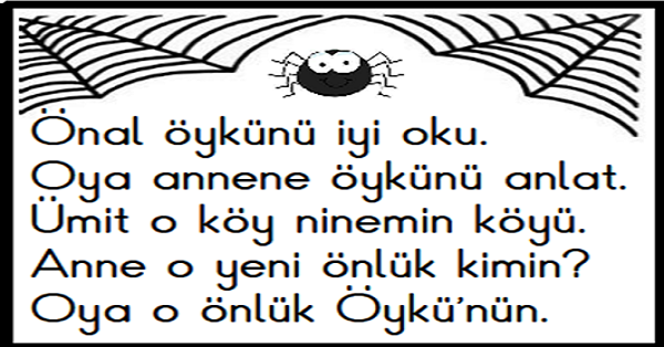 1. Sınıf İlk Okuma Yazma (Ö-ö Sesi) Okuma Metinleri