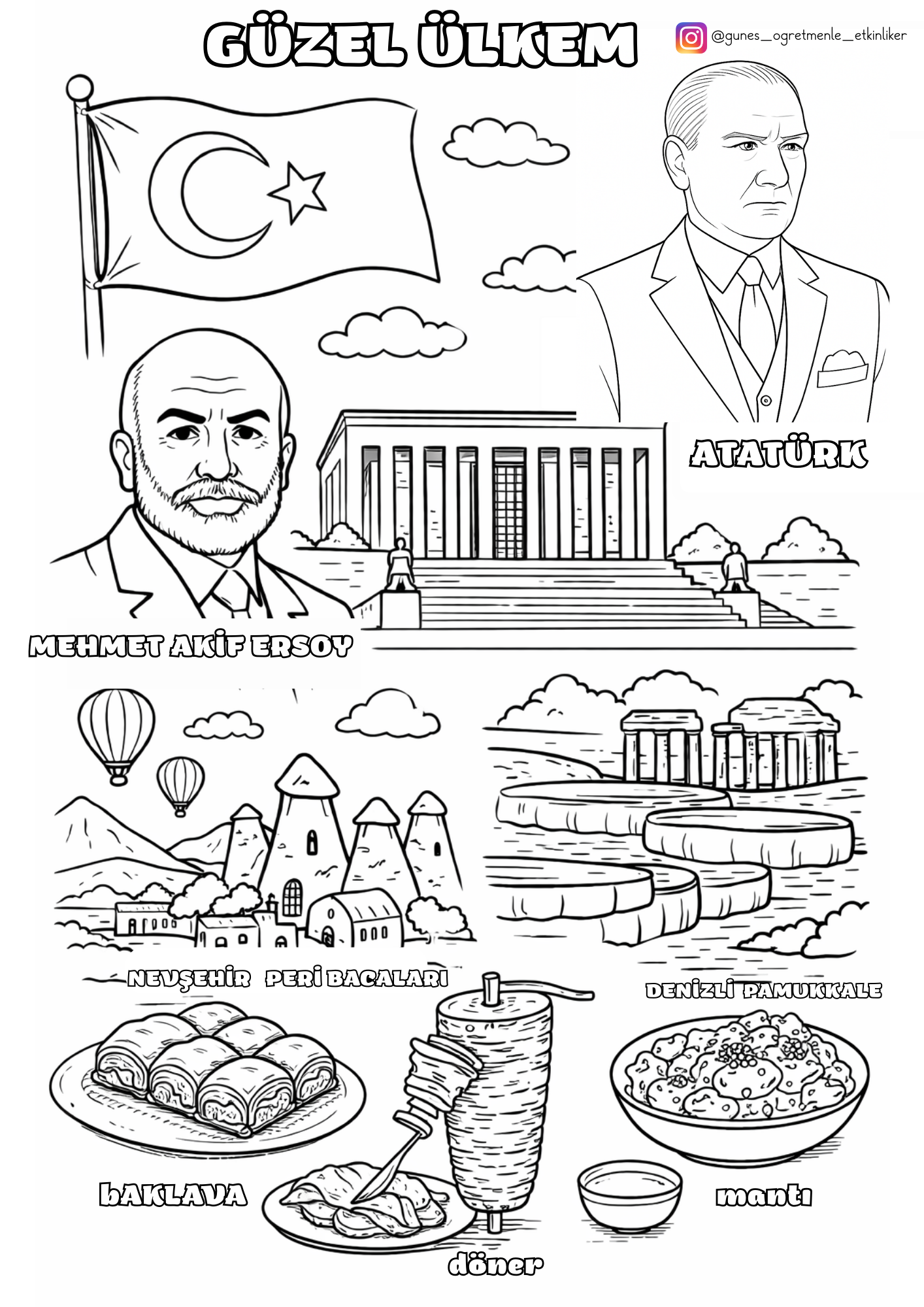 1. Sınıf Hayat Bilgisi Güzel Ülkem Türkiye