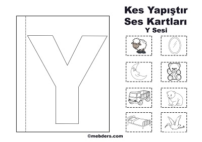 1. Sınıf İlk Okuma Kes Yapıştır Ses Kartı - Y Sesi