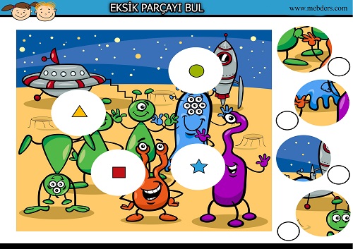 Uzaylılar arasındaki eksik parçayı bulma etkinliği