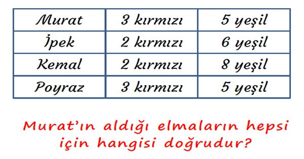 2. Sınıf Matematik Kesirler-Yeni Nesil Sorular-1