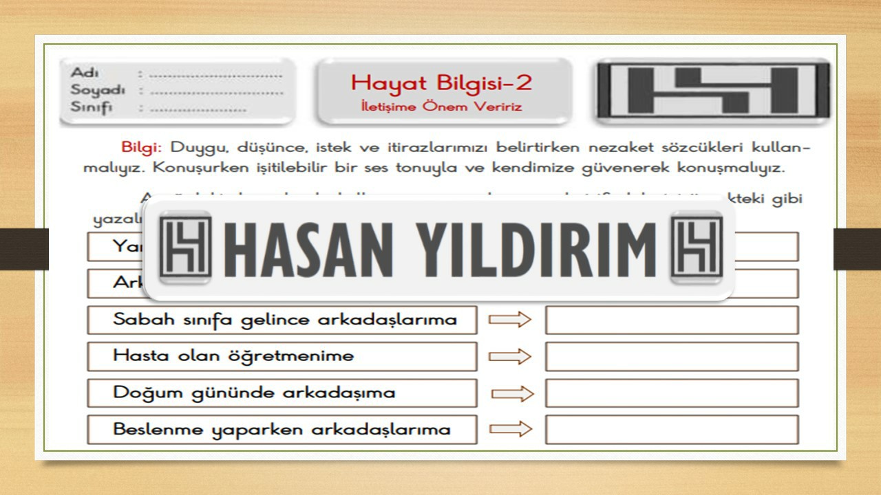 2. Sınıf Hayat Bilgisi İletişime Önem Veririz Çalışma Sayfası