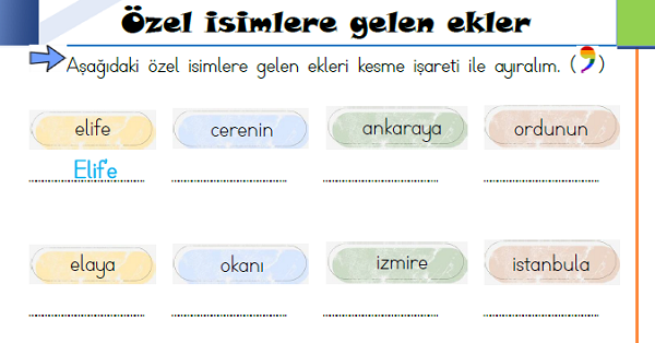 1. Sınıf Türkçe Noktalama İşareti (Kesme İşareti)-1