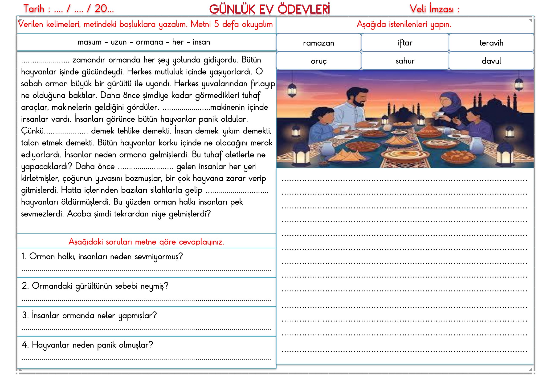 2. Sınıf - 23 Şubat 2026 Günlük Ev Ödevleri