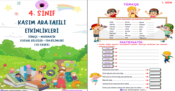 4. Sınıf Kasım Ara Tatili Etkinlikleri