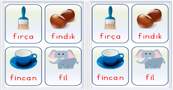 1. Sınıf İlk Okuma Yazma Harf Sezdirme Kartları F-f Sesi