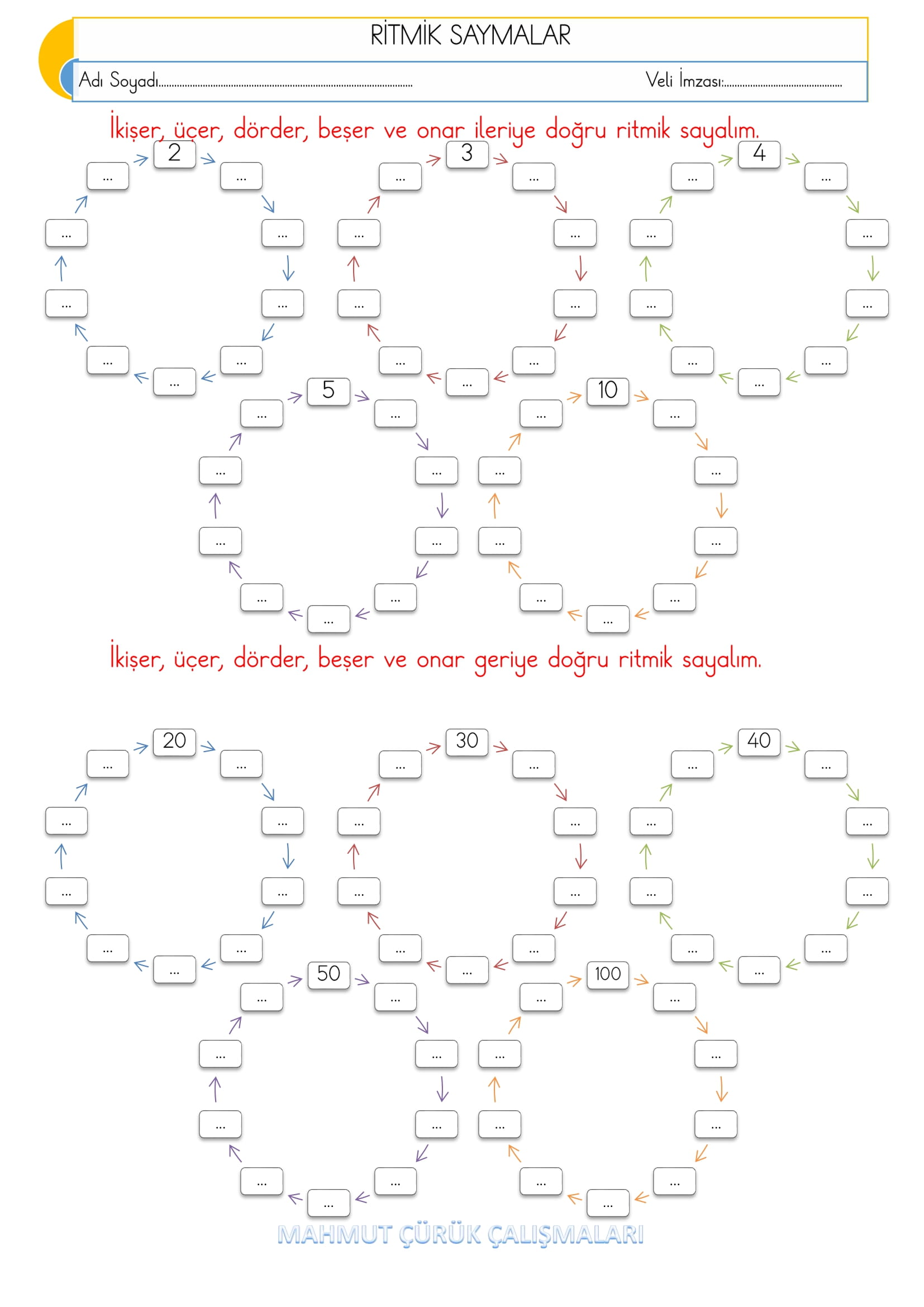 2. Sınıf - Matematik - Ritmik Saymalar Etkinliği-4