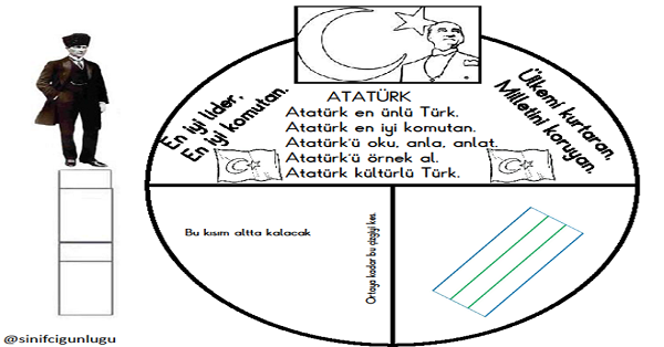 1. Sınıf İlk Okuma Yazma (R-r Sesi) Atatürk Boya-Katla-Oku Metni
