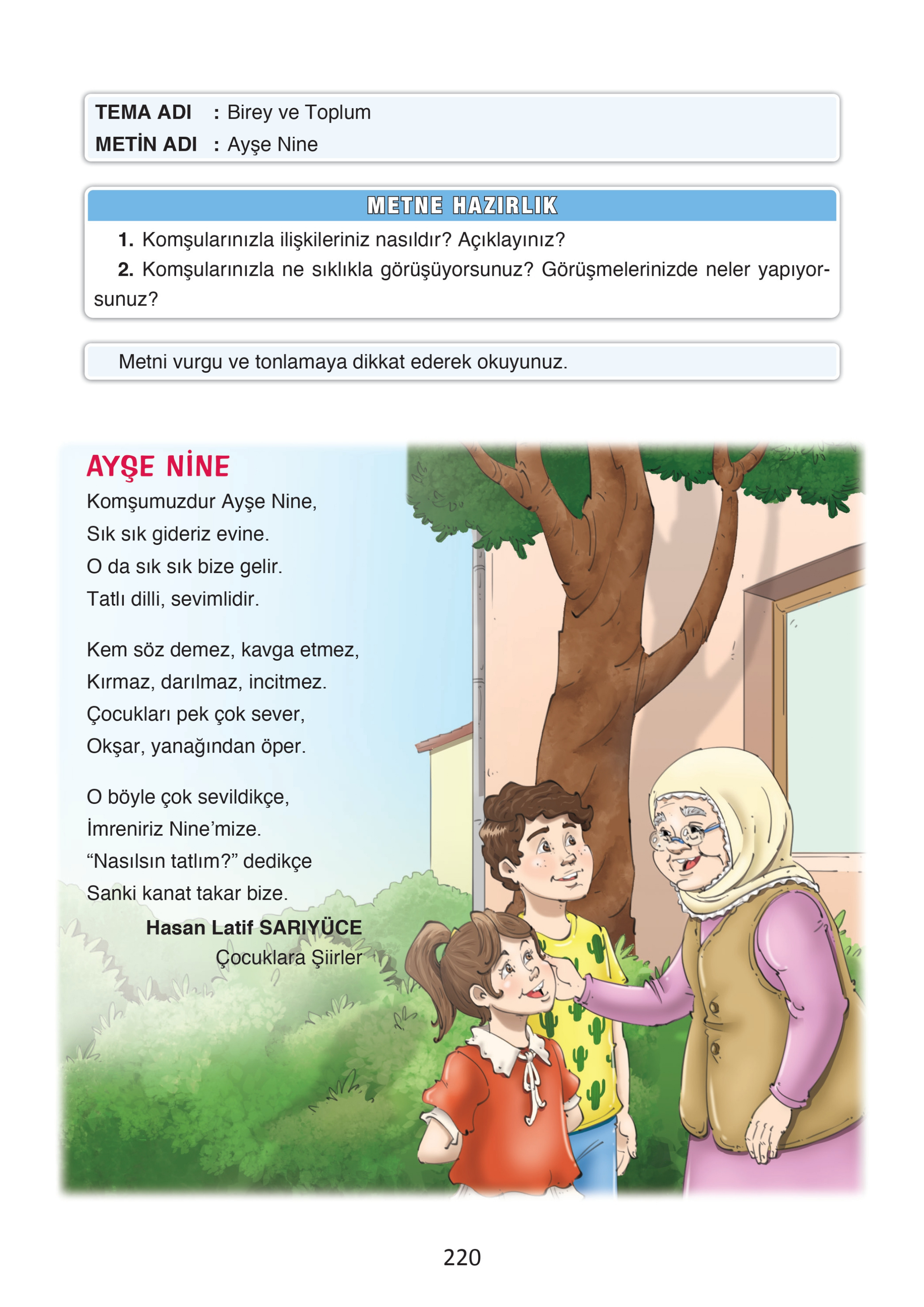 4. Sınıf Türkçe Ada Yayınları Ayşe Nine Metni Etkinlik Cevapları