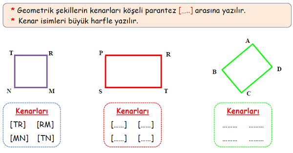 4.Matematik Geometrik Şekilleri İsimlendirme