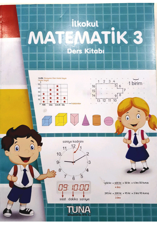 2021-2022 Yılı 3. Sınıf Matematik Ders Kitabı (Tuna Yayınları) pdf indir