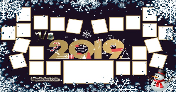 1B Sınıfı için 2019 Yeni Yıl Temalı Fotoğraflı Afiş (22 öğrencilik)