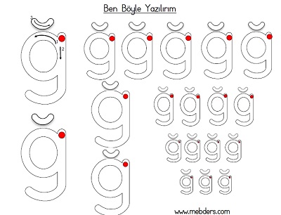 Küçük ğ harfi ben böyle yazılırım etkinliği