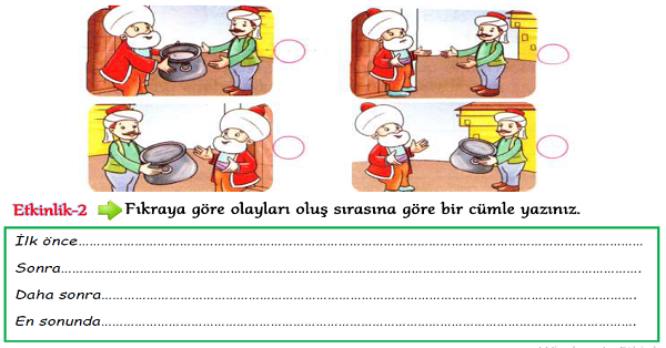 3. Sınıf Türkçe Olayları Oluş Sırasına Göre Sıralama-1