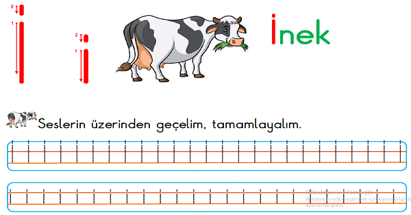 1. Sınıf İlk Okuma Yazma İ-i Sesi Fasikülü