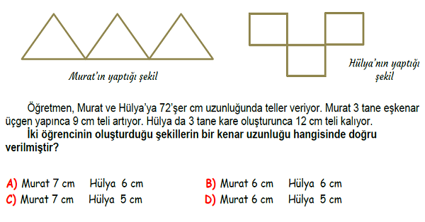 4. Sınıf Matematik Çevre Ölçme -Yeni Nesil Sorular