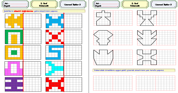 3. Sınıf Matematik Uzamsal İlişkiler (Simetri)-3