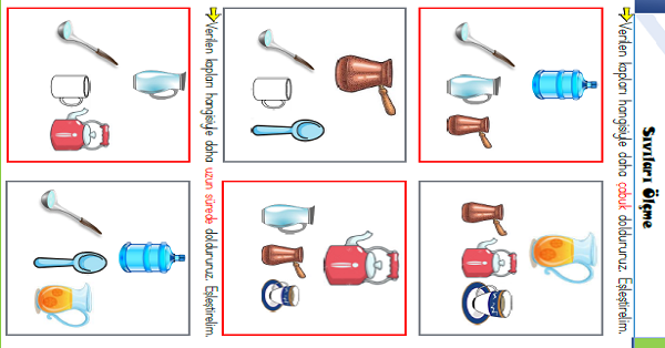 1. Sınıf Matematik Sıvıları Ölçme -3