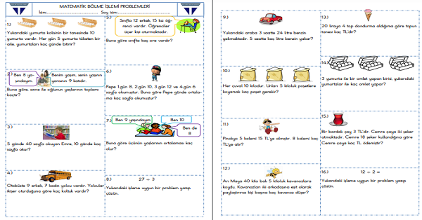 2. Sınıf - Matematik - Bölme Problemleri-3