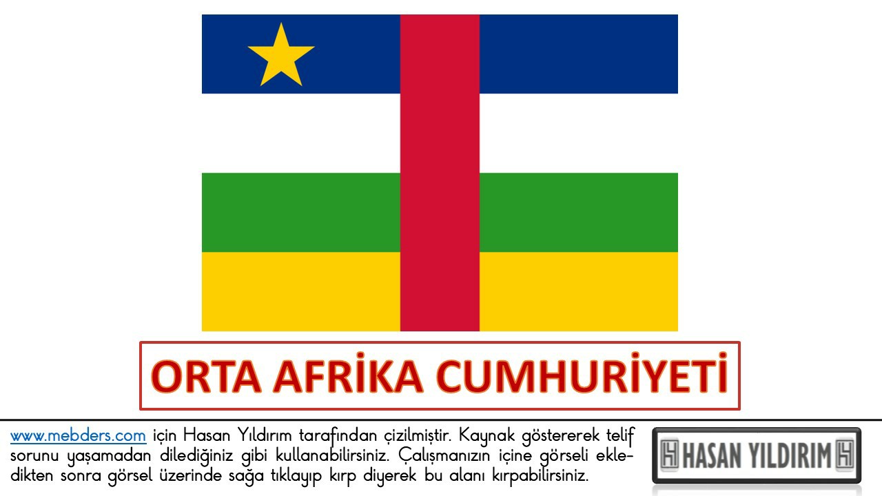 Orta Afrika Cumhuriyeti Bayrağı PNG