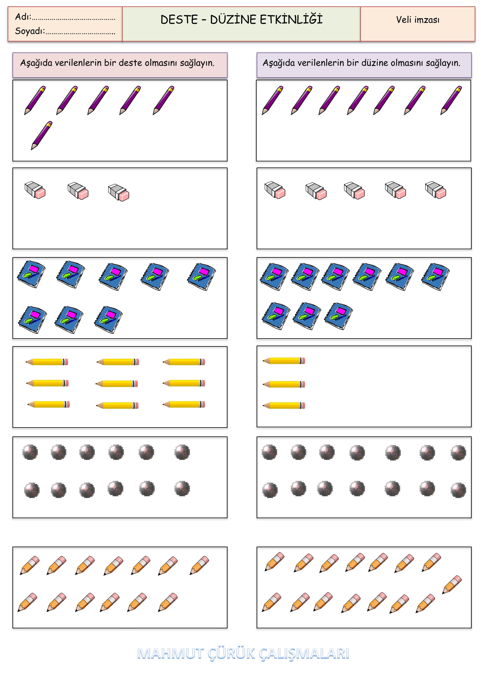 2. Sınıf Matematik Deste Düzine Etkinliği