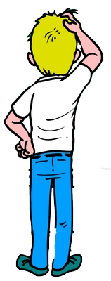 Clipart sırtı dönük düşünceli erkek resmi png