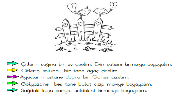 1. Sınıf Türkçe Oku-Anla-Boya-Çiz Etkinliği-2