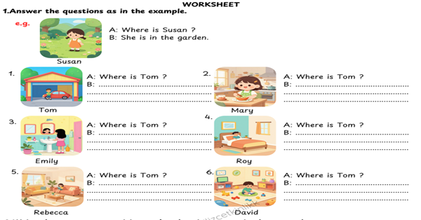 3. Sınıf 6.Ünite My House Çalışma Kağıdı/Worksheet