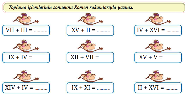 3. Sınıf Matematik Romen Rakamları