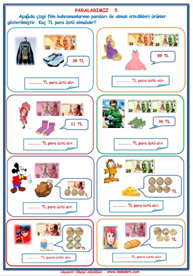 2. Sınıf Matematik Paralarımız 5